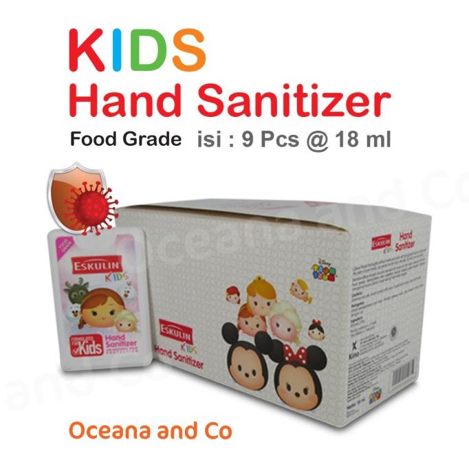 Eskulin Kids Tsum Tsum Hand Sanitizer 18ml 1DUS/KOTAK ISI 9 MURAH