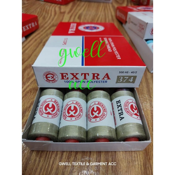 500 METER  BENANG  JAHIT MERK EXTRA WARNA  WARNI  ( Harga per 1 pcs )
