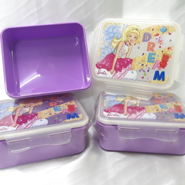 Sandwich Box Tempat Roti Barbie Onyx Akc 01 Lisensi Ori
