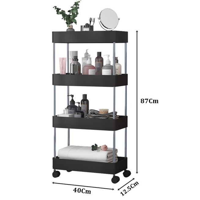 Rak Roda Susun Rak Dapur Troli Susun Tingkat Serbaguna Rak Roda Susun