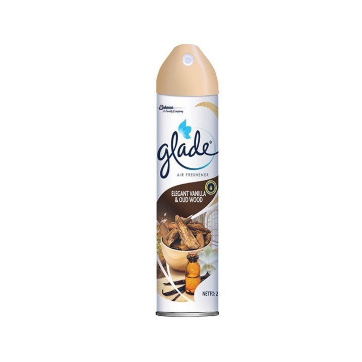 Glade Aerosol Elegent Vanilla & Oud Wood 350Ml