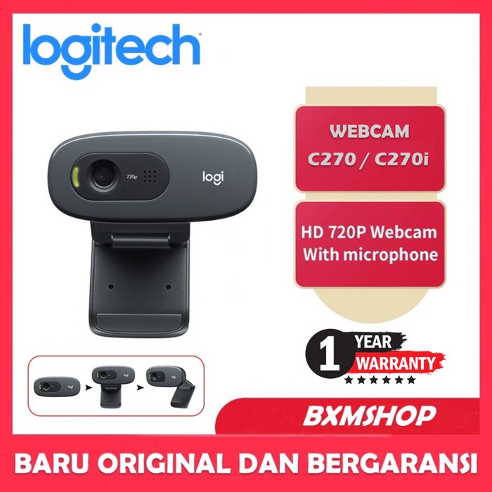 Logitech C270 Webcam HD 720P WebCam Logitech C270 Webcame Logitech Ori - LGTECH C270