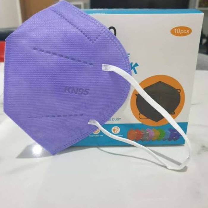 Terlaris Promo Masker Kn95 Kn 95 5Ply Isi 10 Warna Ungu Limited