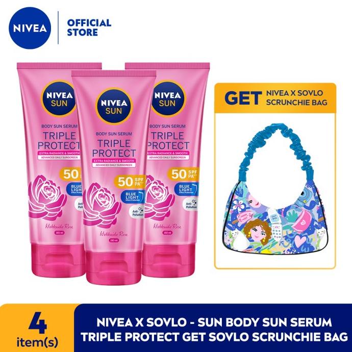 NIVEAxSOVLO Sun Body Sun Serum Triple Protect GET Sovlo Scrunchie Bag