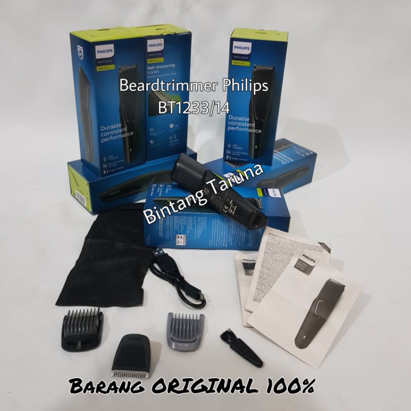 Beardtrimmer Philips BT1233/14 Alat cukur kumis dan jenggot Philips BT1233