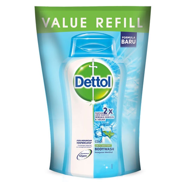 DETTOL BODY WASH COOL POUCH 410 ML