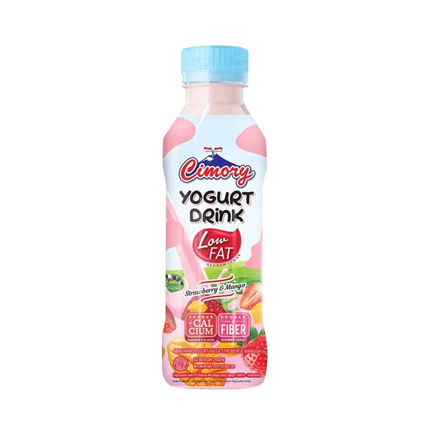 Promo Harga Cimory Yogurt Drink Low Fat Strawberry Mango 250 ml - Shopee