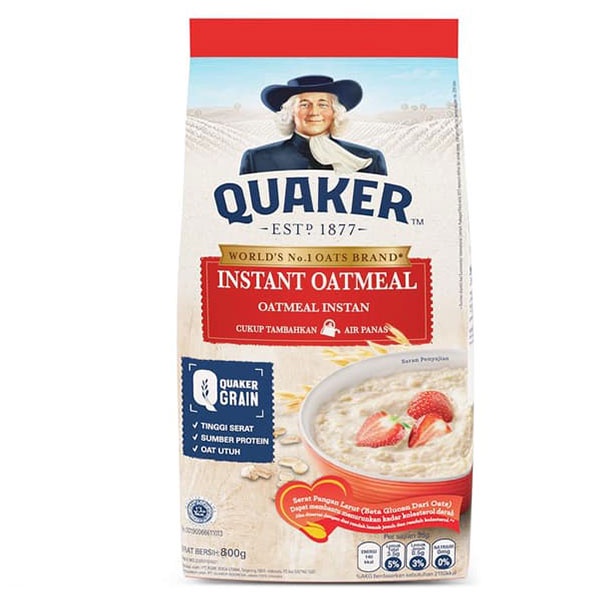 QUAKER INSTANT OATMEAL BAG 800 GR