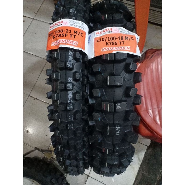 Ban Trail Kenda Ring 18/21 Sepasang Depan Dan Belakang Ukuran 110-100/18 Dan 80-100/21