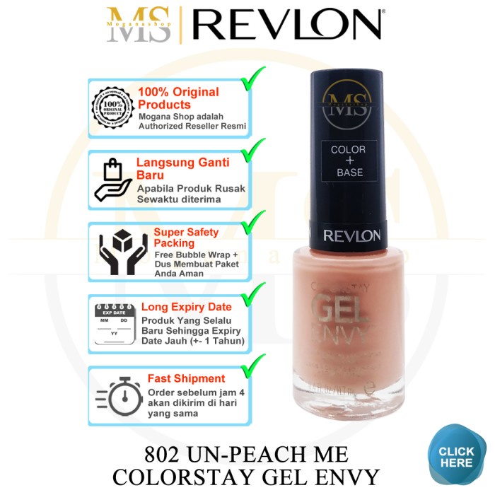 REVLON COLORSTAY GEL ENVY KUTEK KUTEKS CAT KUKU NAIL POLISH GEL - 530 DOUBLE DOWN