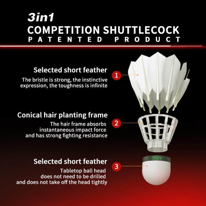 Shuttlecock 3in1 Dmantis D45  - Speed 76