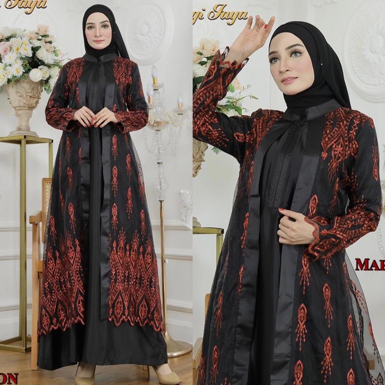 GAMIS LONG OUTER BUSUI ORGANZA/ GAMIS/ GAMIS TERBARU/ GAMIS HITAM/ GAMIS PESTA/ GAMIS KONDANGAN/ GAM