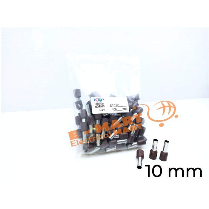 FORT Skun Kabel / Skun FERRULES 10 mm E1012 Coklat