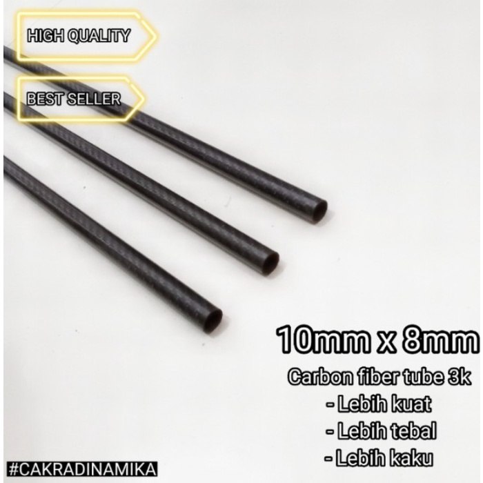 Hot Sale Pipa Carbon 10Mm X 8Mm Spar Carbon Fiber 3K Kuat Dan Ringan Glosy Terbaru