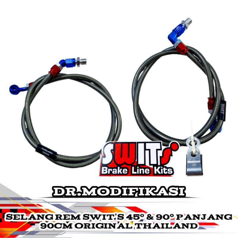Selang Rem Depan Swits 90cm 35 Inc 90 Derajat Original Thailand | Selang Rem Depan Swits 90cm 35 Inc