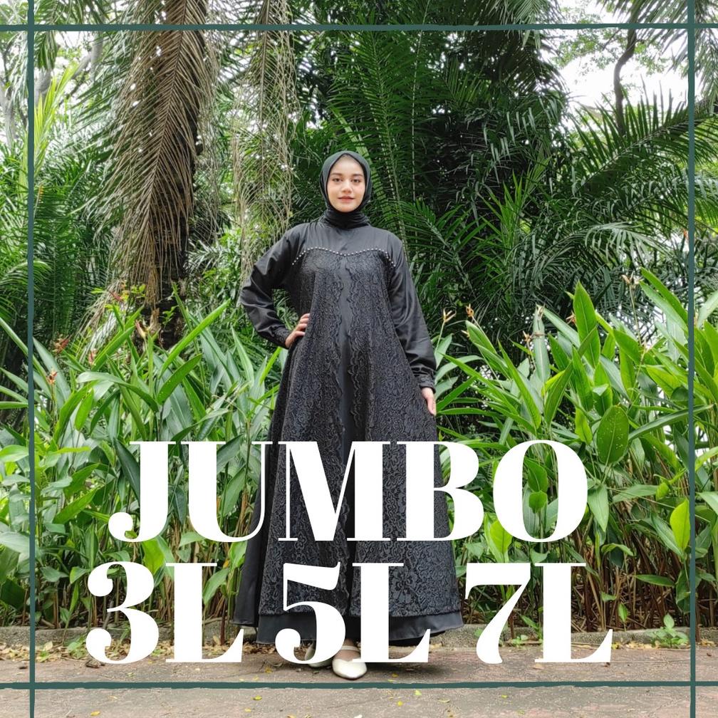 Gamis JUMBO Brukat SABRINA Maxi Dress Bahan Toyobo Original Gamis Kondangan Mewah Pesta Dengan Payet