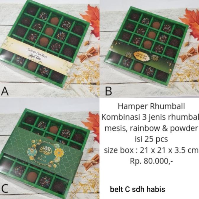 

Hamper lebaran kue rhumball tanpa rhum halal wajib instant kurir