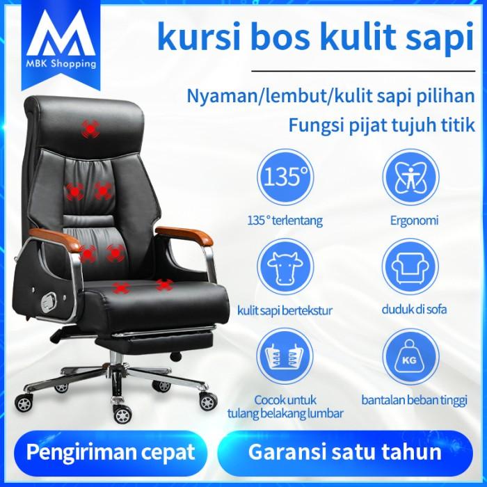 Terlaris Mbk- Kursi Kulit Bos Original Kursi Kantor Berbaring Kursi Eksekutif