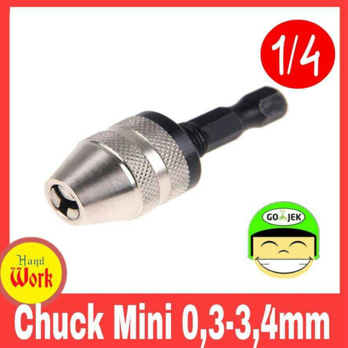 Chuck Kepala Bor Mini Adaptor Bor Keyless Electric Drill
