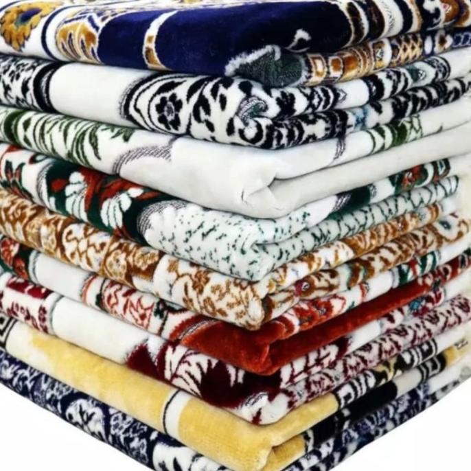 sejadah Turki safatex white bludru tebal