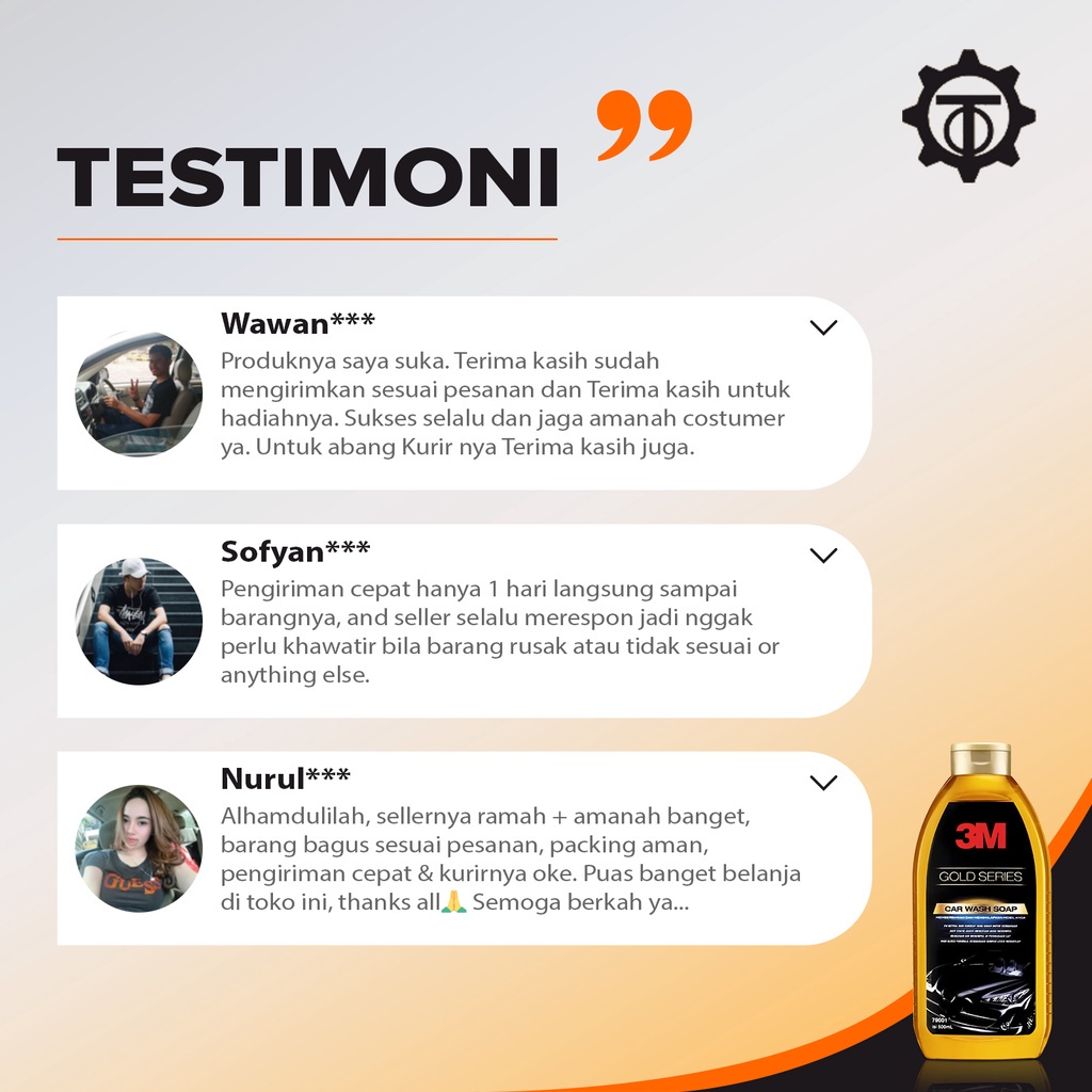 3M Auto Sabun Cuci Mobil/Motor Kapasitas 500 ML Gold Series Car Wash Soap 3M-79001