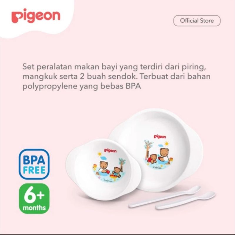 Pigeon Feeding Set Mini  /  perlengkapan makan bayi / Mangkok Sendok Set Makan Bayi Pigeon Original