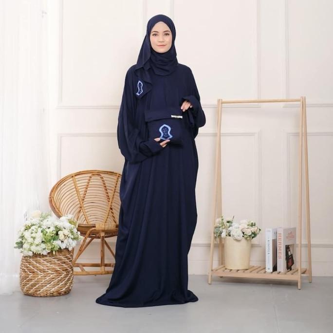 mukena terusan pasmina terompah