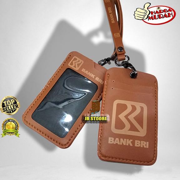 Trend - Tempat Id Card BRI Kulit Gantung Custom Nama / Id Card Holder Bri Kulit / Name Tag Holder br