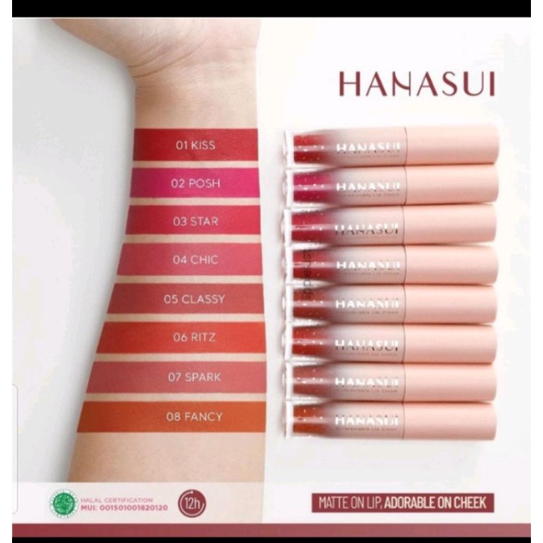 HANASUI MATTE ON LIP CREAM/LIPCREAM HANASUI/LIPSTIK HANASUI