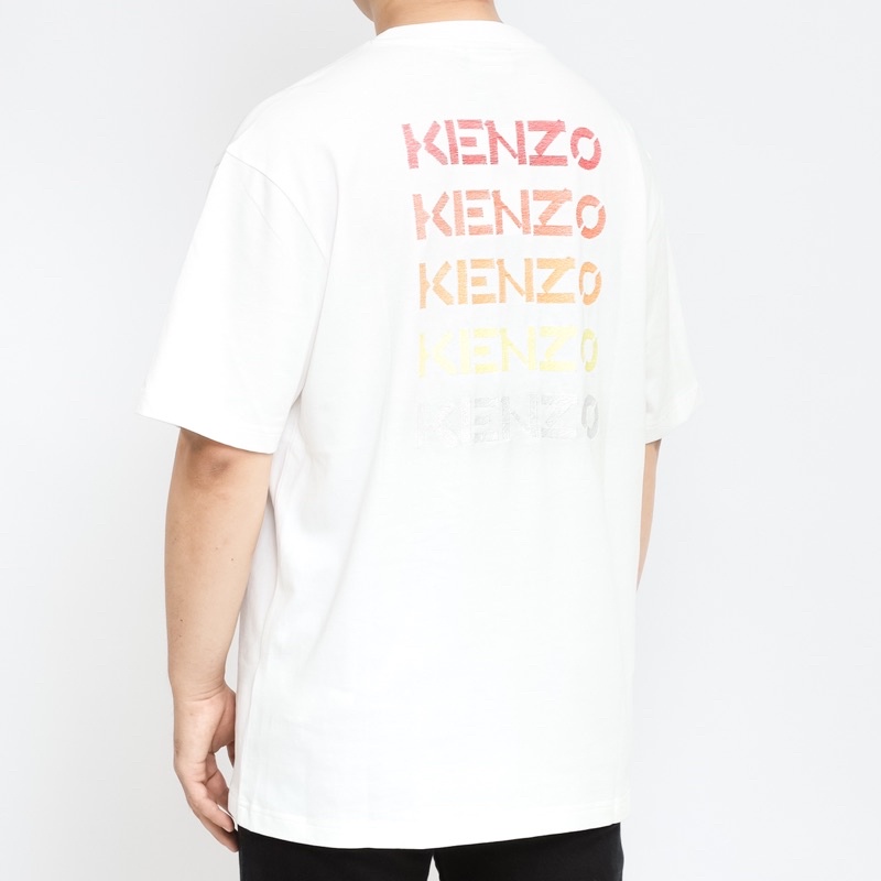 Ken. Small Logo Colorful Tee White