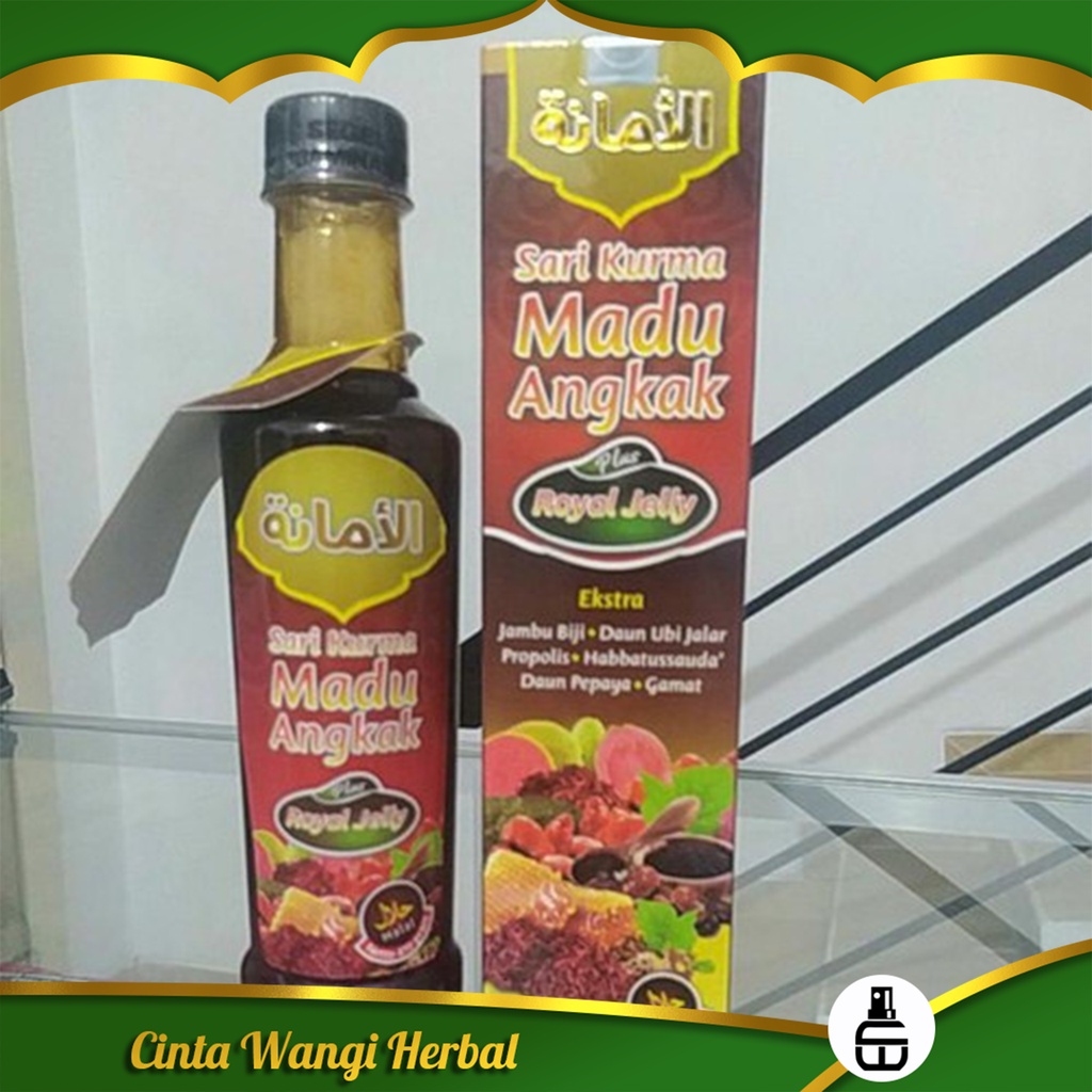 

Sari Kurma Madu Angkak AMANAH Plus Propolis SAKURA Madu Booster Trombosit Demam dan Typhus Cara Cepat Tingkatkan Trombosit 470 gr