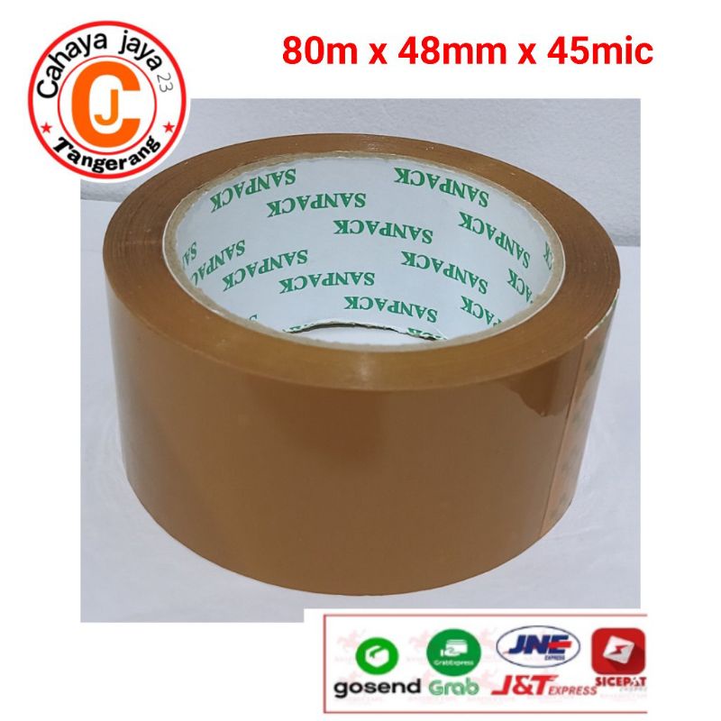 

Lakban coklat 48 mm x 80 m / isolasi / solatif / perekat / solatip Sanpack