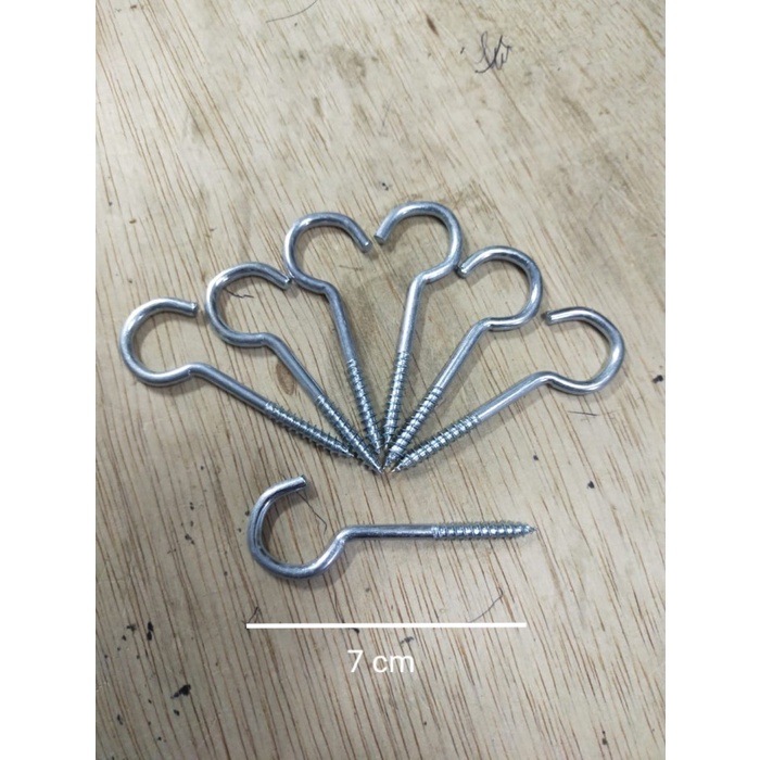 SKRUP GANTUNGAN BAJU CANTOLAN SKRUP # 10 SKRUP TANDA TANYA SCREW HOOK