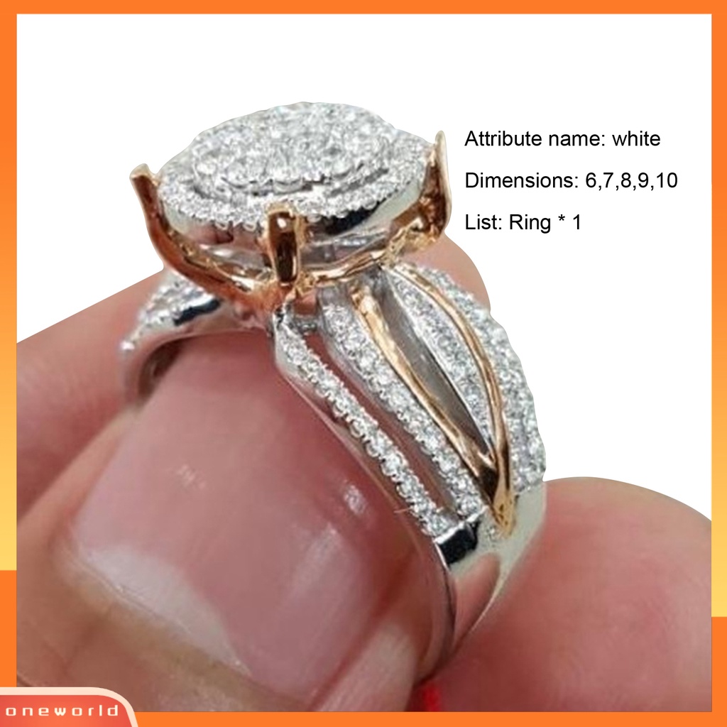 {oneworld} Cincin Wanita Hias Berlian Imitasi Tidak Luntur Ringan Multi Layers Wedding Circlet Untuk Ulang Tahun