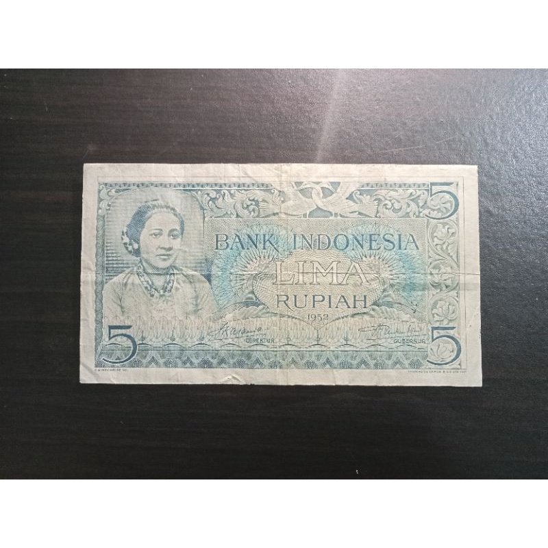 5 rupiah kartini seri budaya prefik huruf cantik ABC utuh