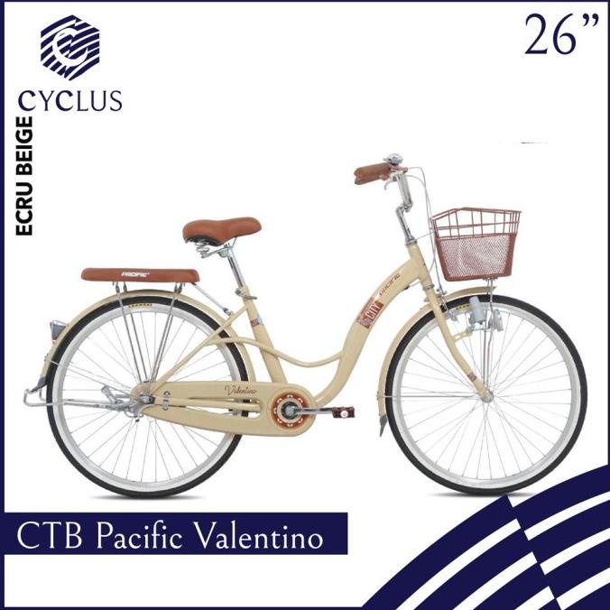 Sepeda Mini Ctb Pacific Valentino 26 Inch Keranjang Wanita Anak Dewasa Store_Lorray