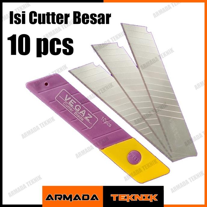 

~@~@~@~@] Refil Pisau Cutter Besar/Isi Cutter Besar 10 pcs Vegaz