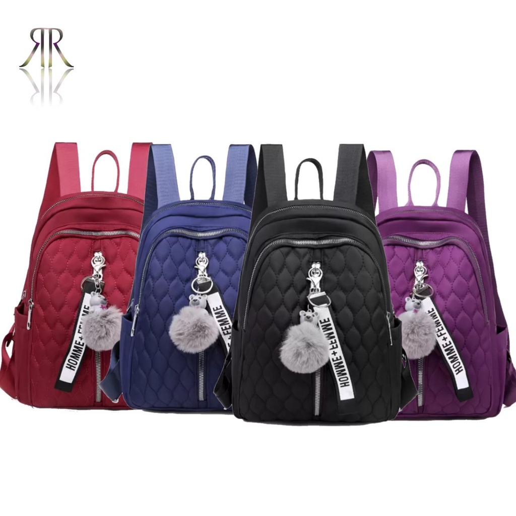 OLSHOP Tas Ransel Wanita Embors Chibao Tas Cewek Mini Ransel Serut bordir EVELYN