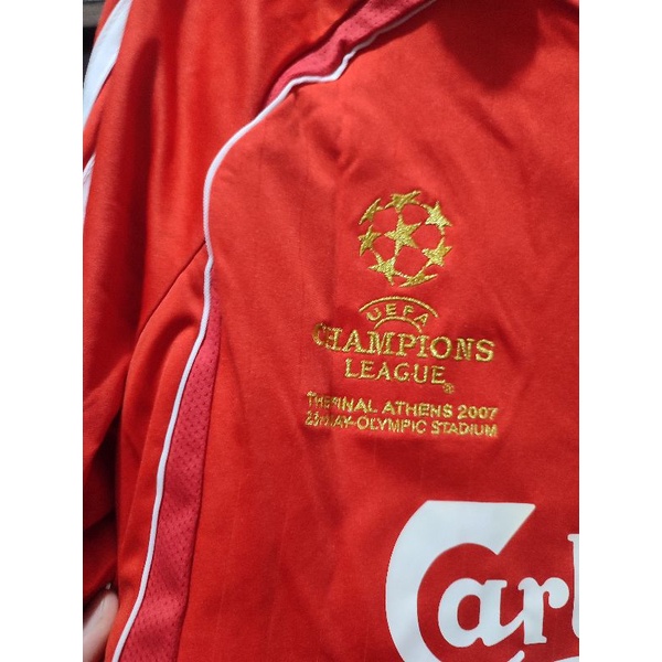 Liverpool Home 2007-2008 LS Retro Final Moscow L patch UCL Torres 9
