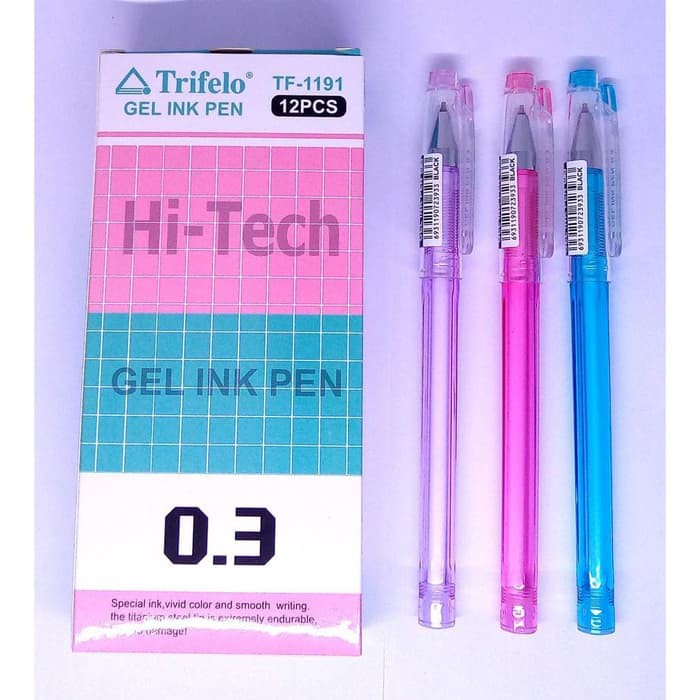 

Pulpen Gel Hi-Tech Trifelo TF-1191 0.3mm Pena Bolpen Pen