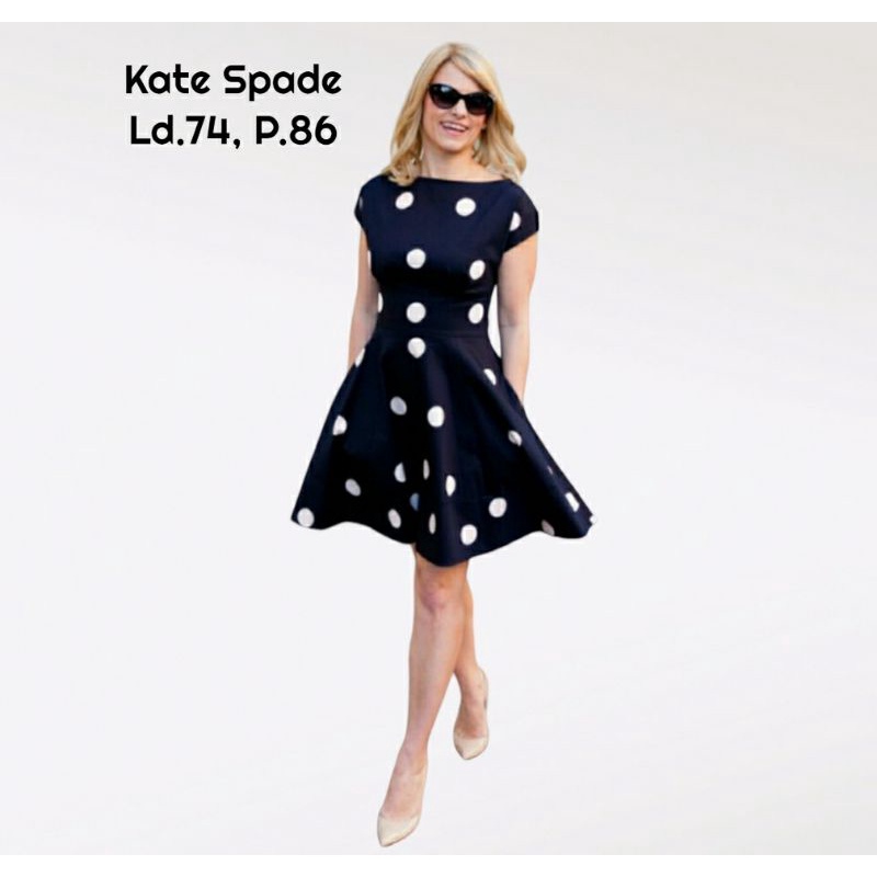 Kate Spade Authentic Polkadots Strect Midi Dress