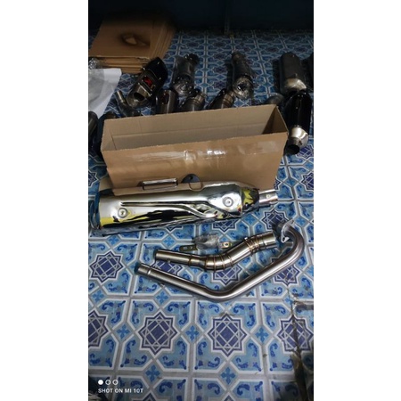 silincer knalpot Tiger Revo fullsistem inlet 50 pnp Vixion Tiger Verza thander cb gl Megapro all mot