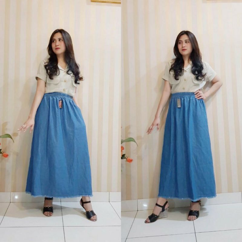 rok jeans anak perempuan // rok anak prempuan tanggung // rok jeans anak 7-15 tahun