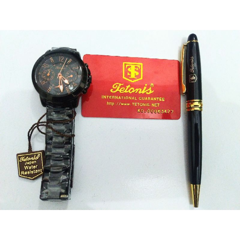 Jam Tangan Pria Tetonis Paket Garansi 1 Tahun Water Resist