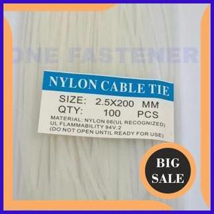 

Kabel Ties Cable Tie Kabel Tie 2.5X200 mm PUTIH 100pc suku cadang 54PR23