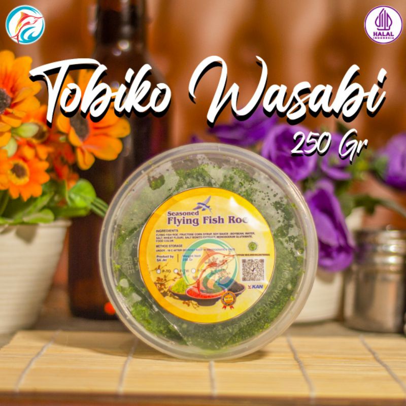 

TOBIKO GREEN WASABI 250 GRAM HALAL TELUR IKAN HIJAU