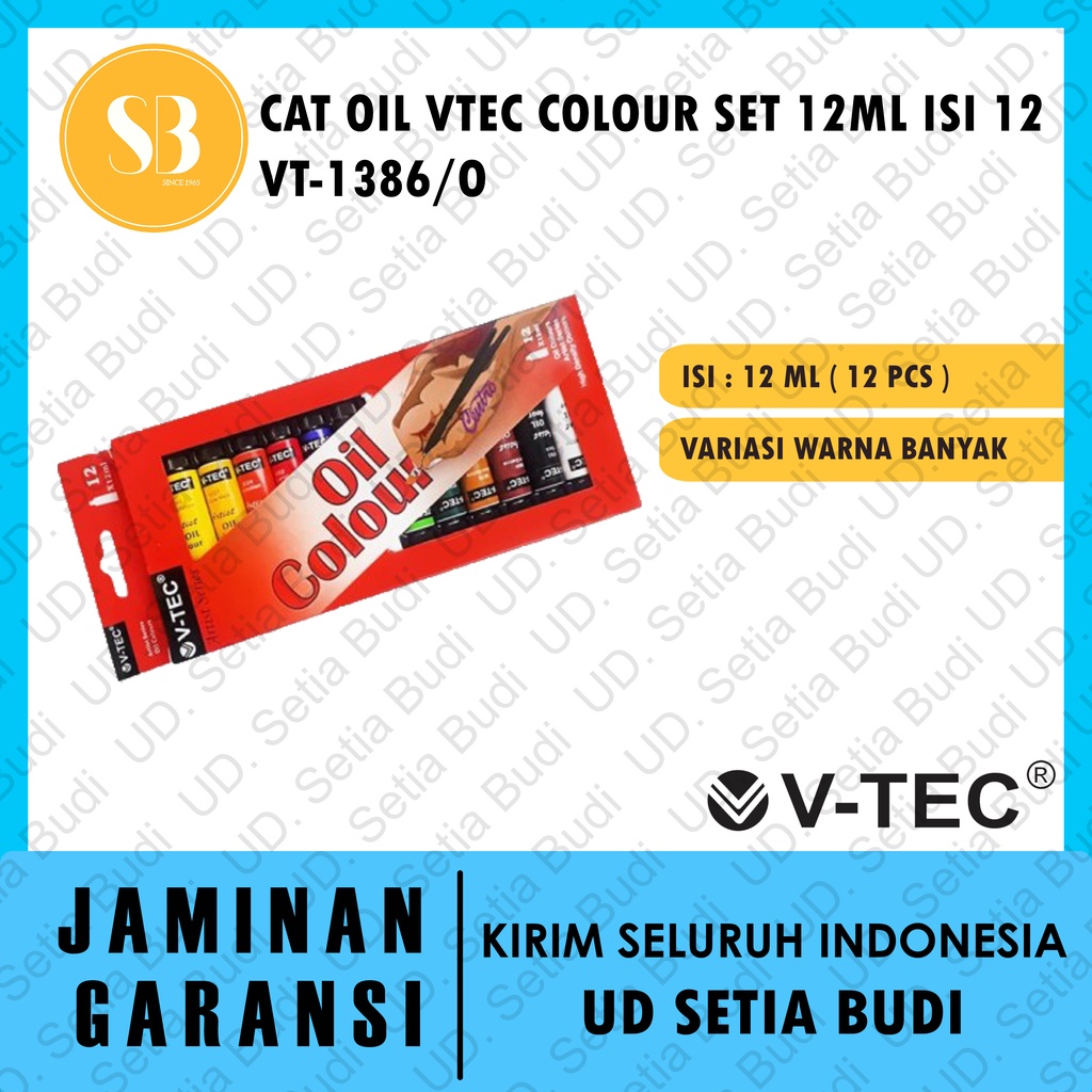 

Cat Minyak Vtec Oil Colour Set 12 Warna 12ML VT-1386/O