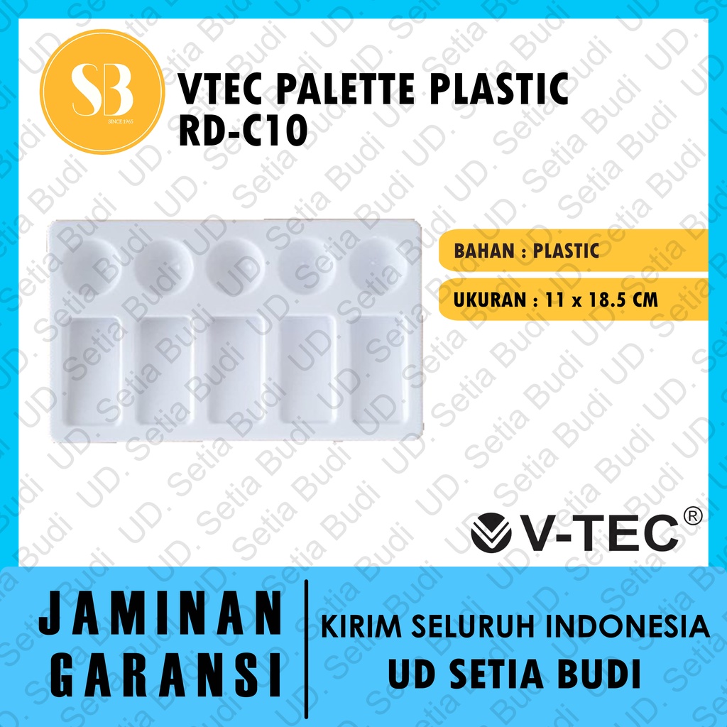 Palet Lukis Plastik V-Tec Plastic Palette RD-C10