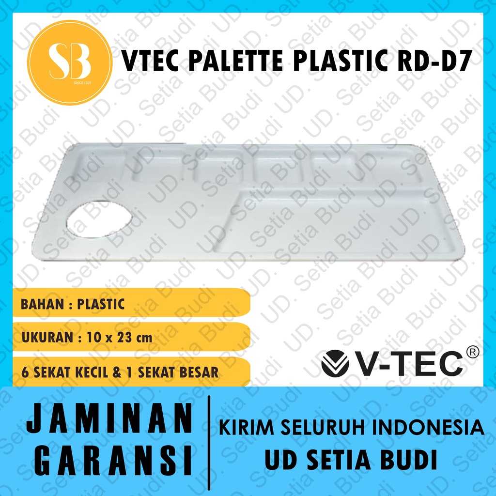 Palet Lukis Plastik V-Tec Plastic Palette RD-D7