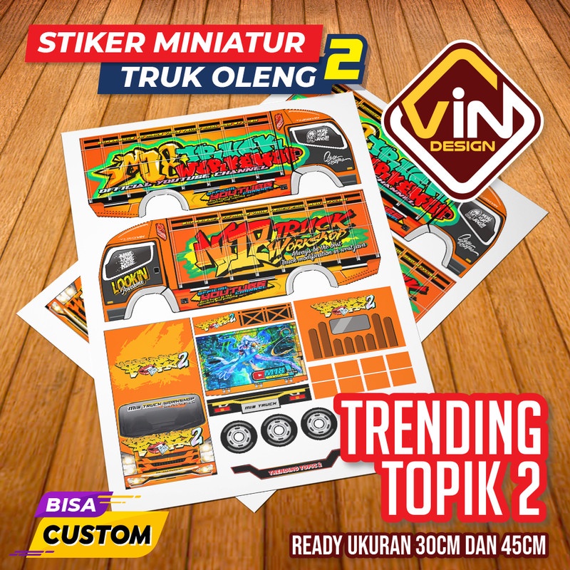 STIKER MINIATUR TRUK / TRENDING TOPIK / POLA STICKER MINIATUR TRUCK OLENG